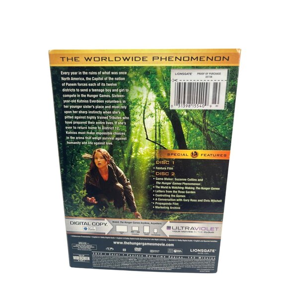 The Hunger Games 2-Disc DVD Set + Digital Copy With Special Features - Picture 2 of 6